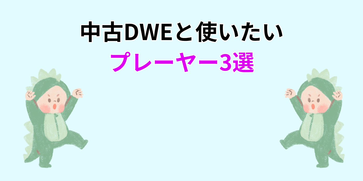 中古DWEと使いたい プレーヤー3選